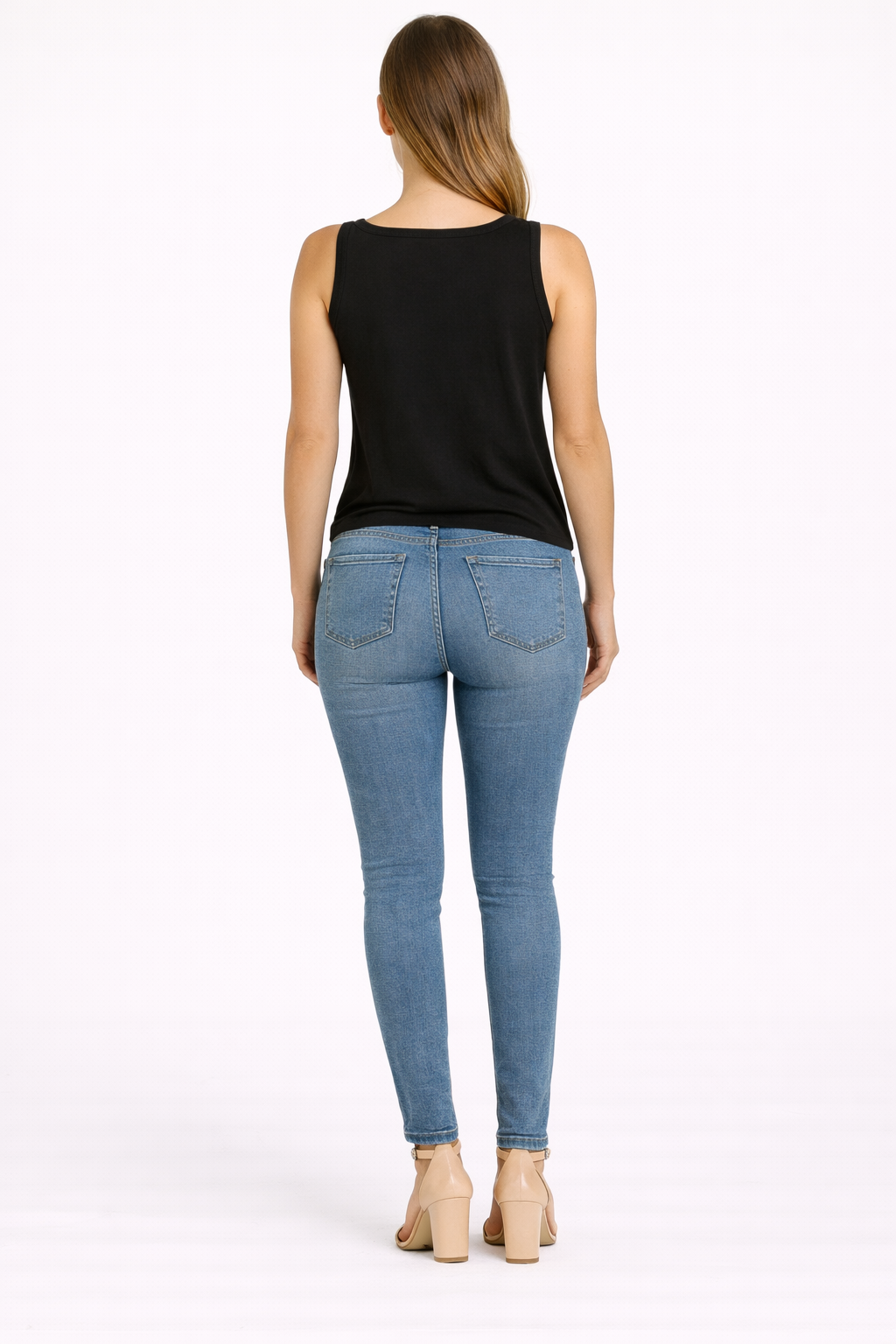Black Sleeveless Graphic Tank Top