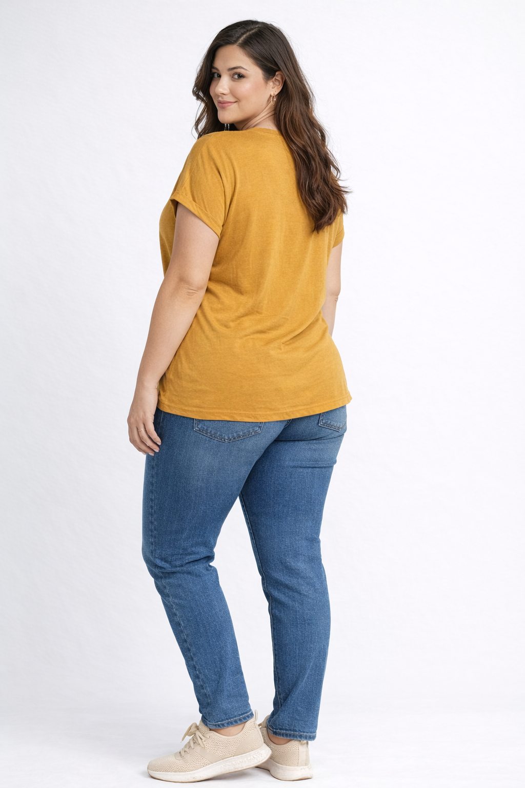 Mustard Yellow Cotton Printed T-Shirt – “Attention” Text | Regular Fit