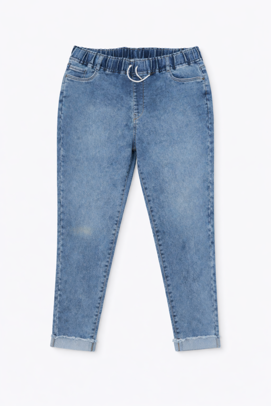 High-Waist Light Blue Mom Fit Jeans