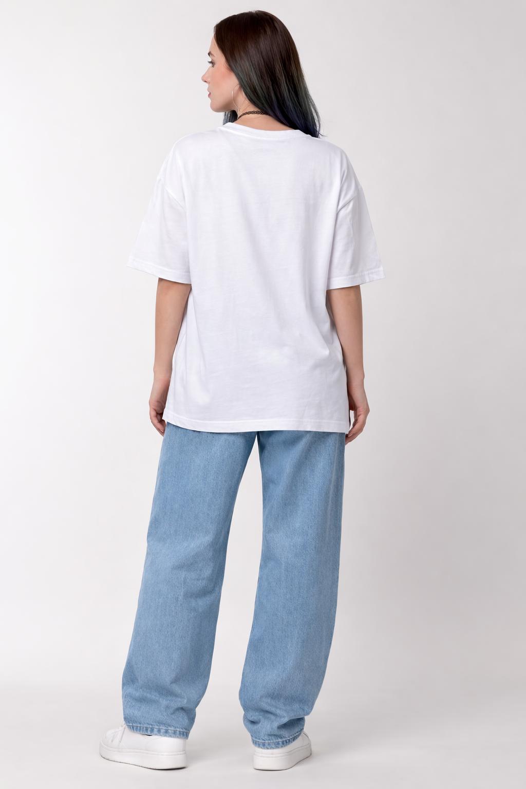 White Oversized “Most Love” Graphic Printed T-Shirt