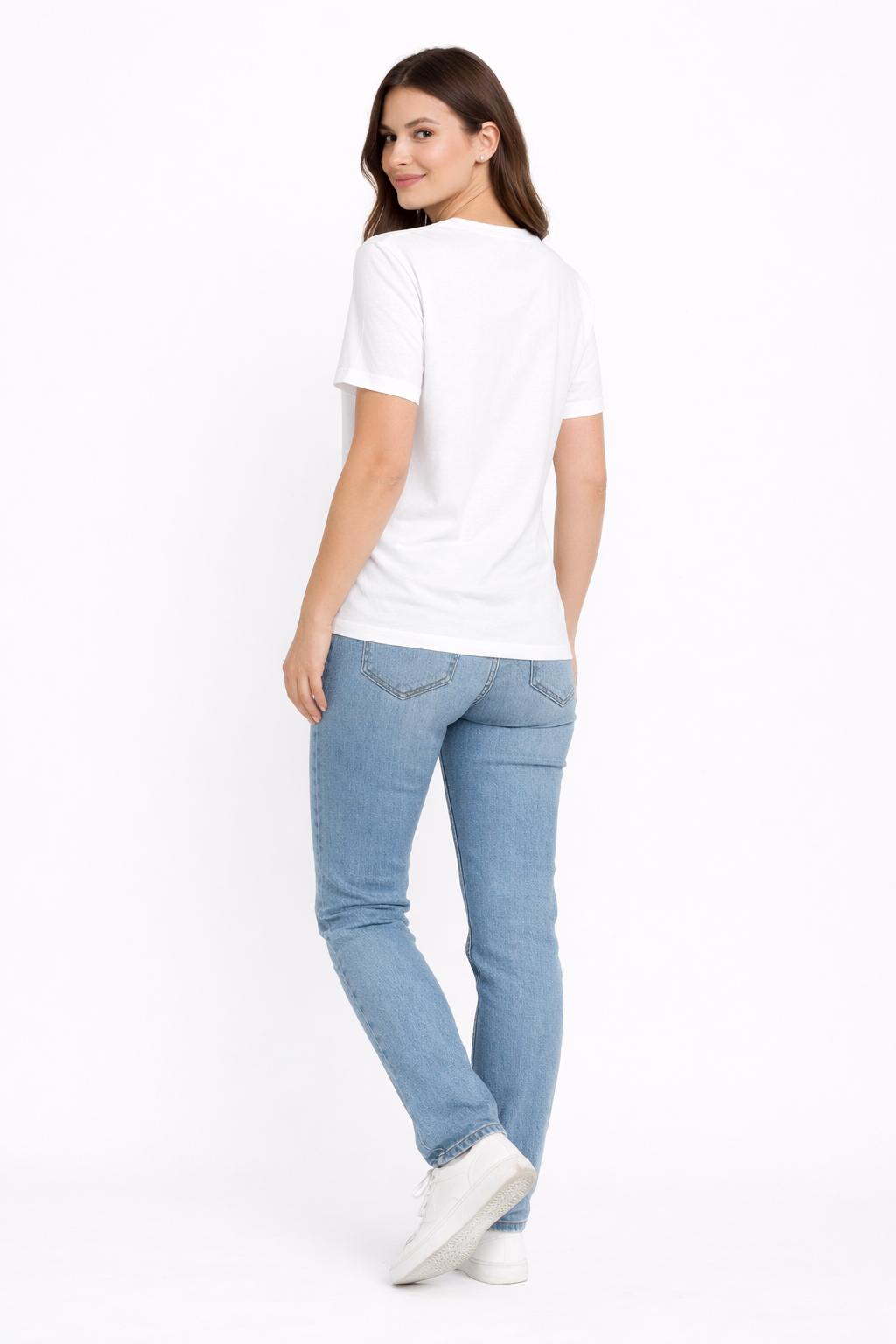 White Graphic Regular Fit T-Shirt – “Have Fun” Print
