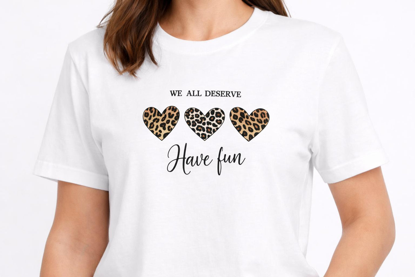 White Graphic Regular Fit T-Shirt – “Have Fun” Print
