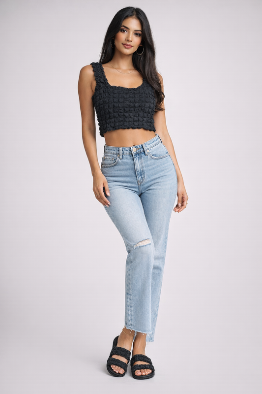 Sleeveless Square Neck Casual Top