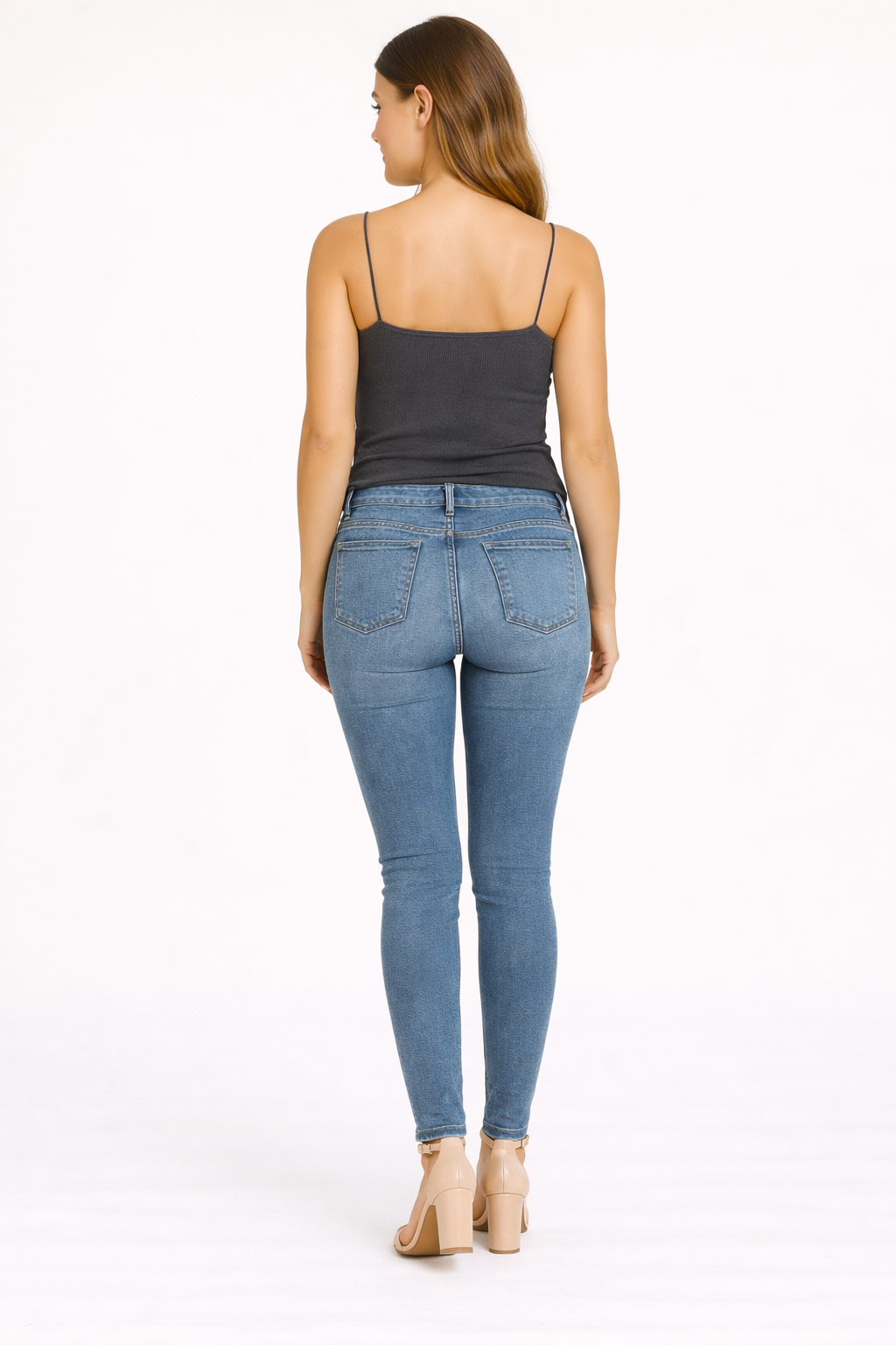 Dark Grey Ribbed Camisole Top