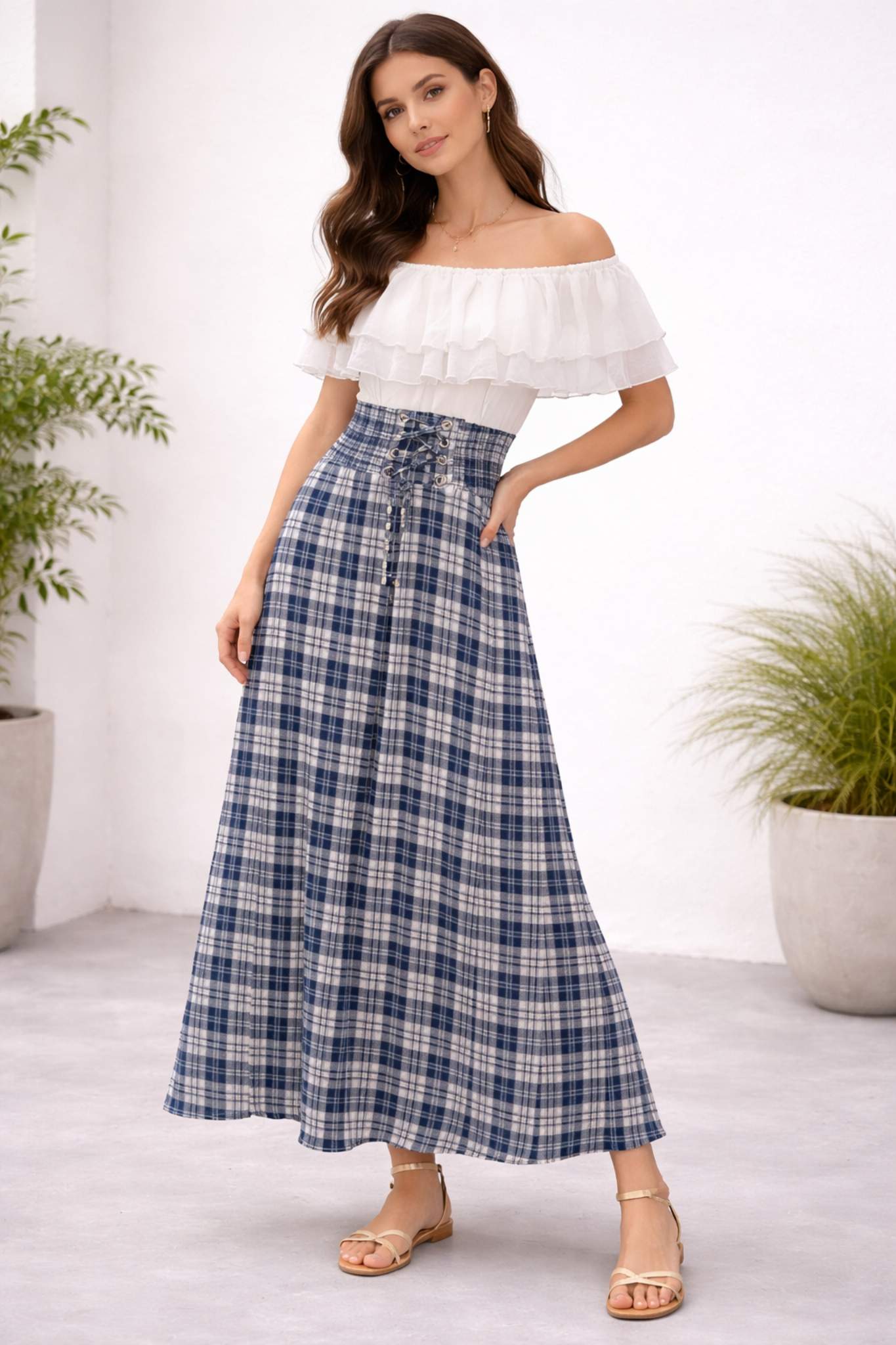 Women Elegant Off-Shoulder One piece dress